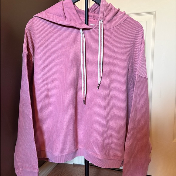 aerie Tops - Aerie Women’s "New Love" Corded Dusty Pink Pullover Hoodie